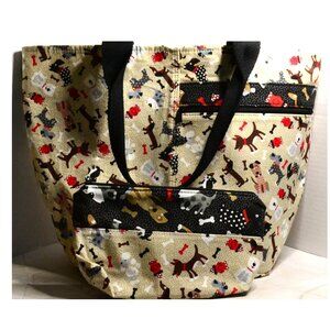 Iris I Love My Dog Tote Bag/Pocketbook With Clutch Removeable Base Travel Pets